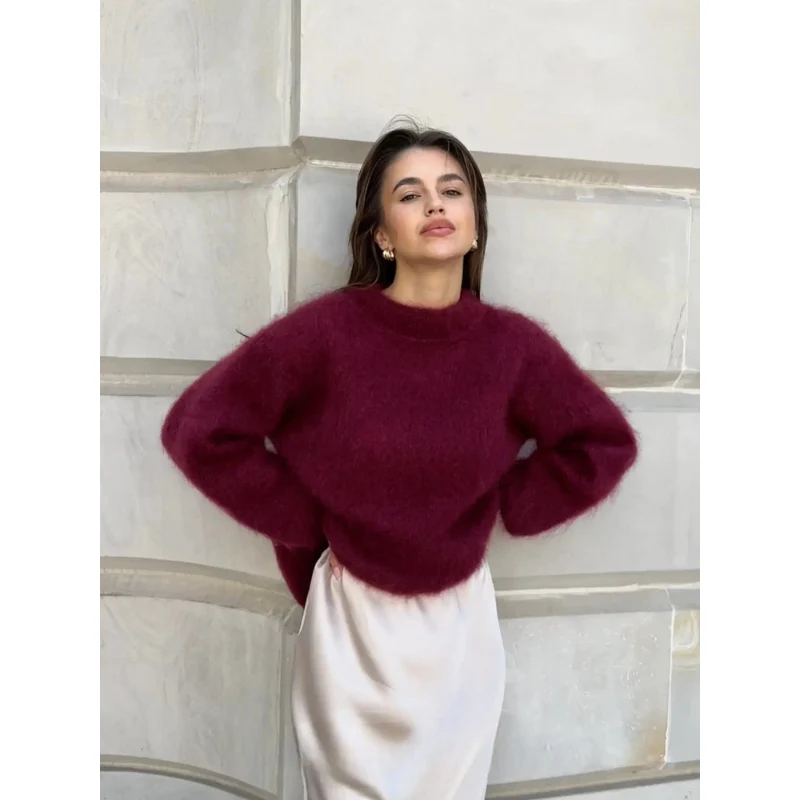 Dames Mohair Knit AureliaSoft – Luchtig, Warm & Luxe Minimal