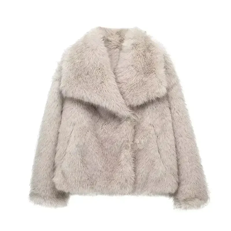 Dames Kunstbont Jas VelvetTouch – Luxe Elegant Wintermodel