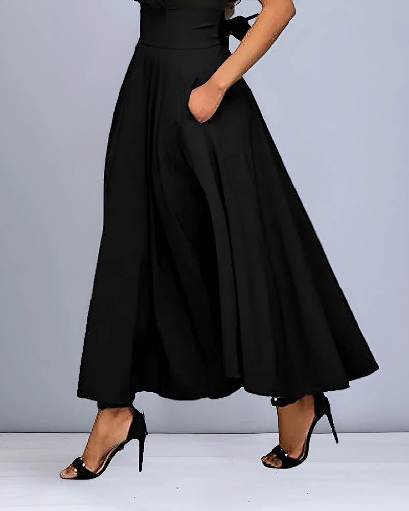 Dames Elegante Hoge Taille Lange Rok voor Stijlvolle Looks