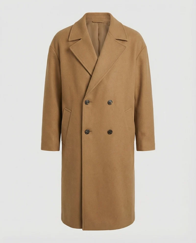 Heren Lange Rechte Jas - Elegant & Warm