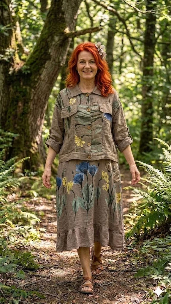 BB Style - Jurk met jasje Bloem - Taupe