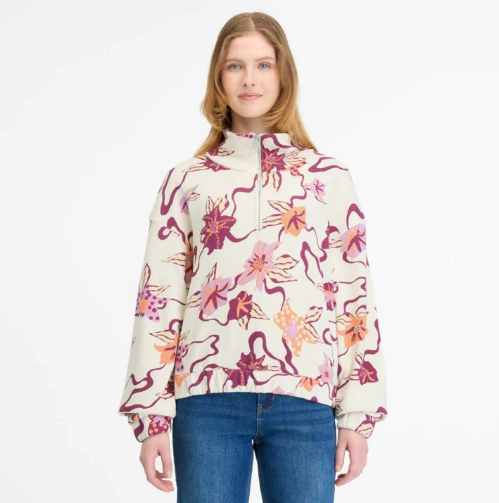 Ragwear izzar print sweatshirt ecru