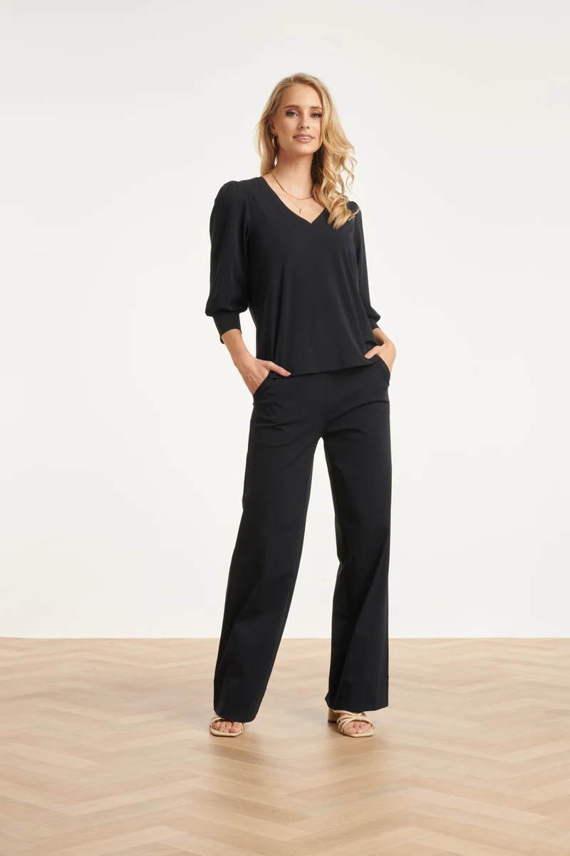 Travel Kwaliteit Flared Broek | Navy