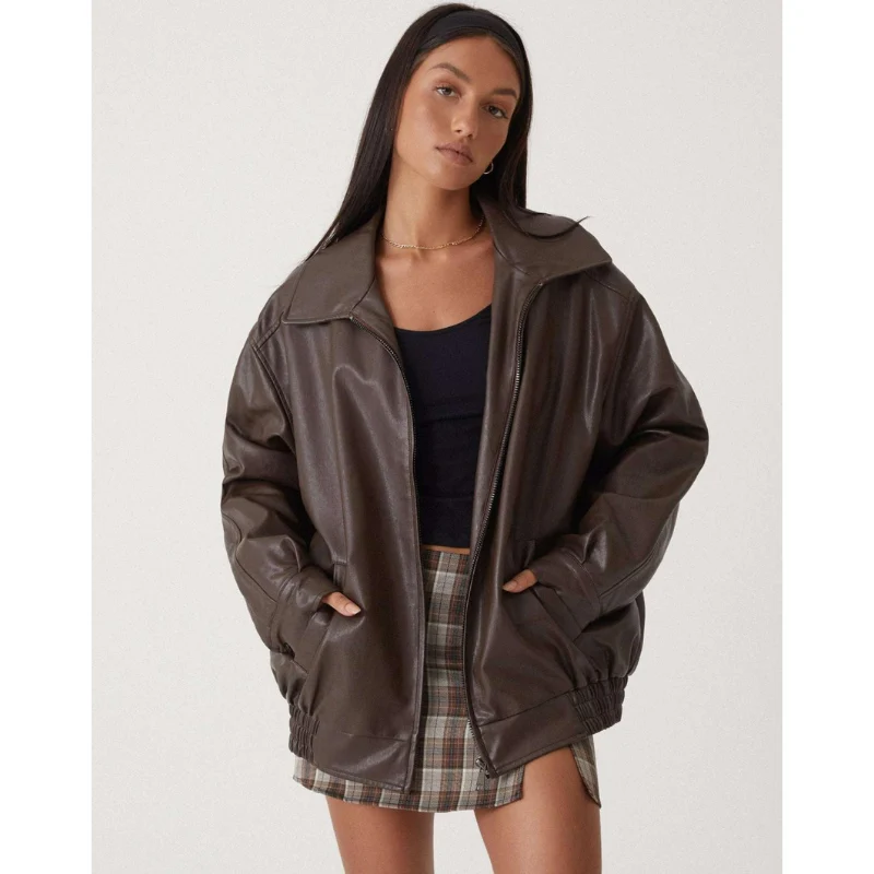Roma Oversized Dames Leren Jack