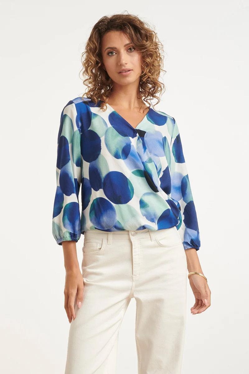 35225, Top | White - Blue