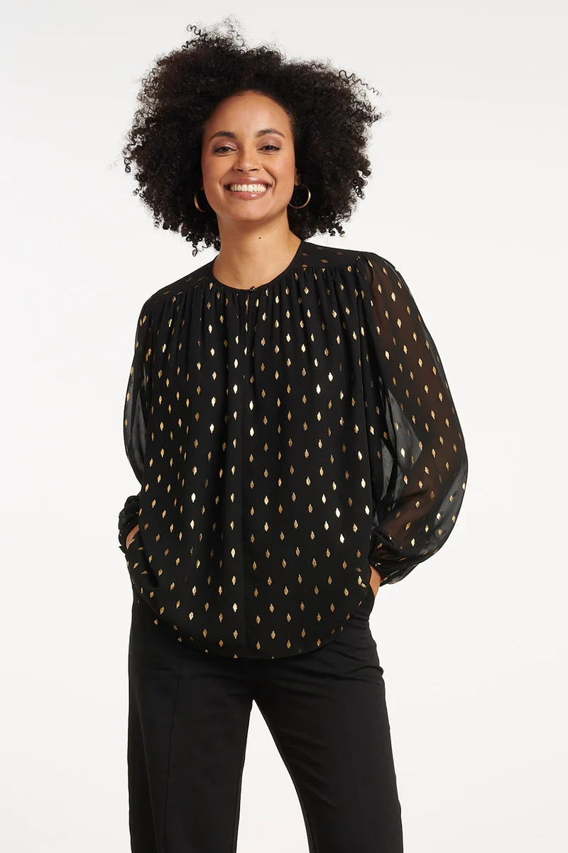 35051, Tops | Black - Gold