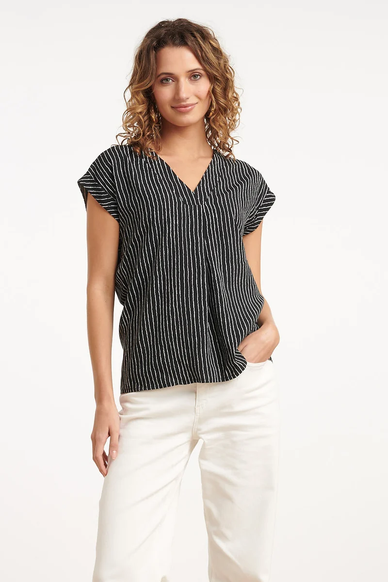 35150, Tops | Black - Off White