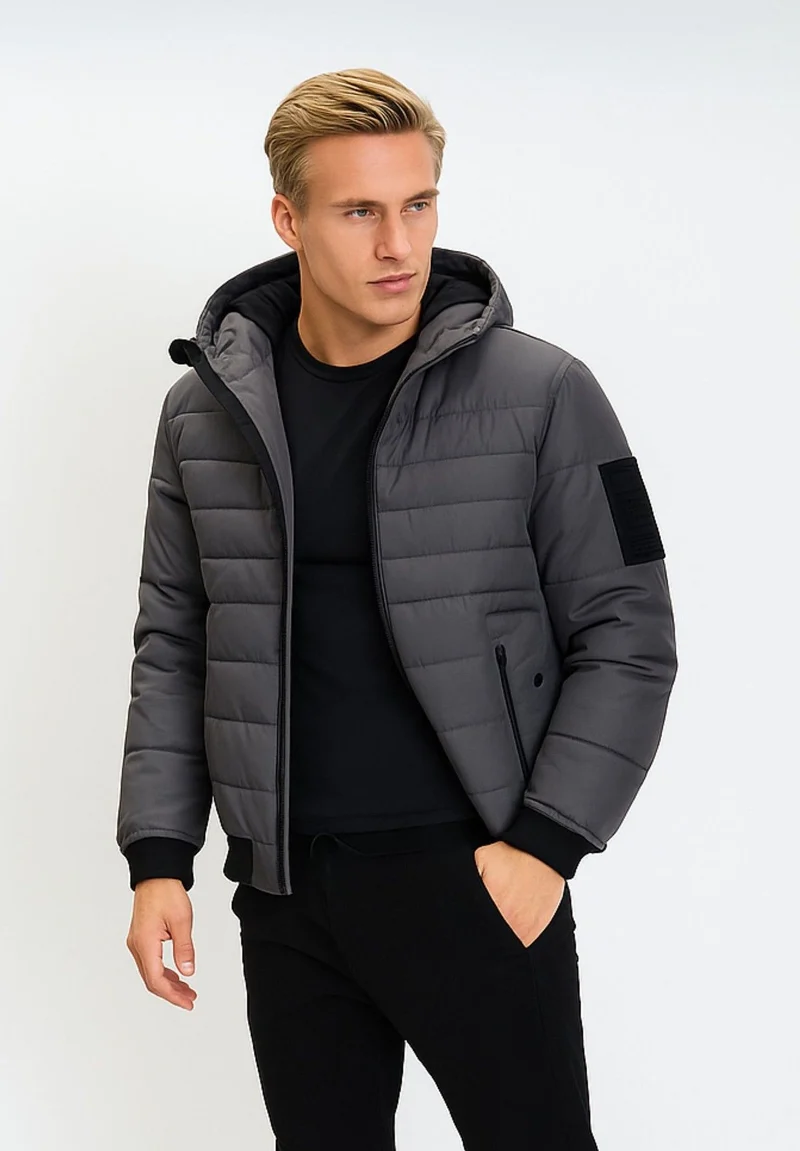 Men's puffer jacket in grey