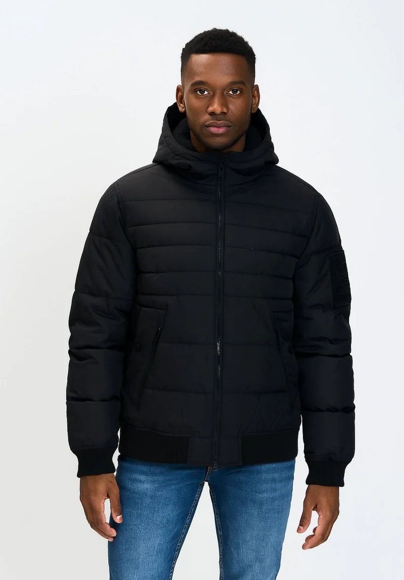 Men's puffer jacket in black