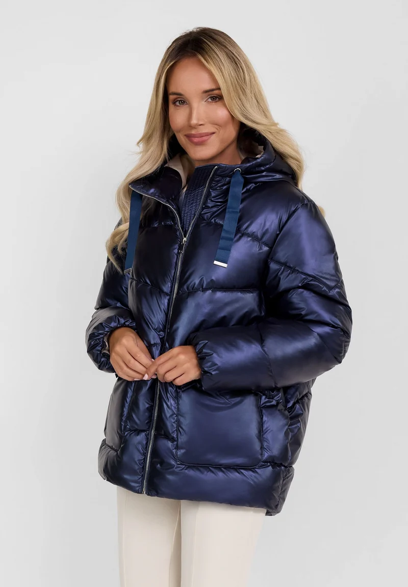 Women's puffer jacket in navy