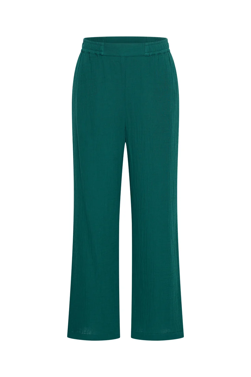 Zilch pants elastic band emerald