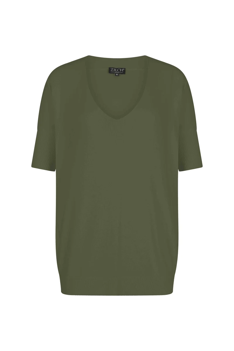 Zilch sweater V neck army