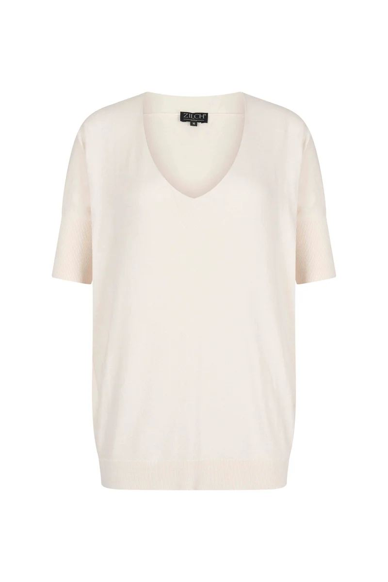 Zilch sweater V neck off white