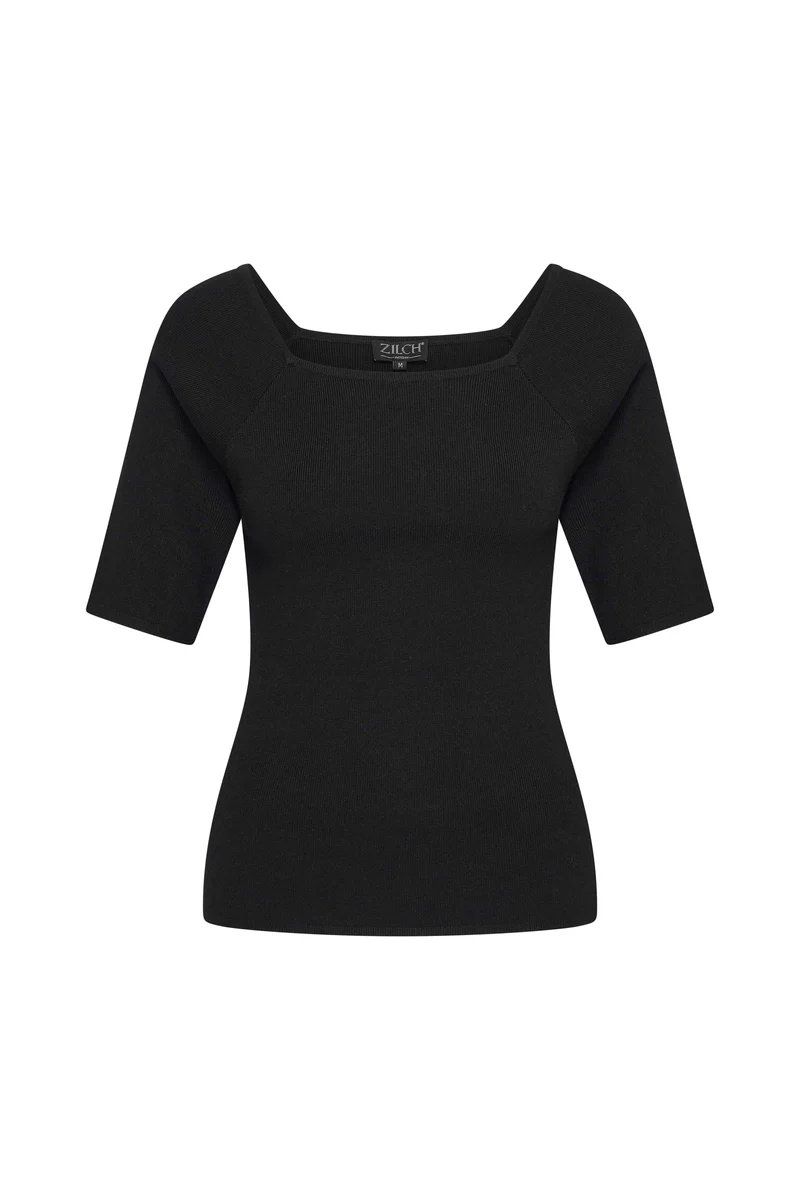 Zilch top square neck black