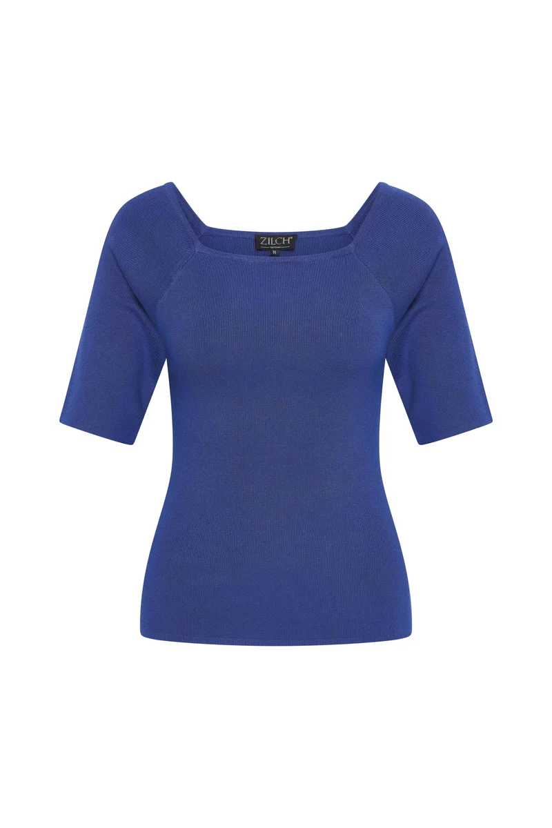 Zilch top square neck royal blue