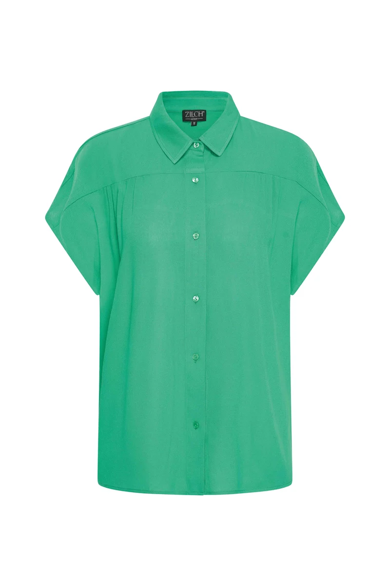 Zilch blouse short sleeve bright green