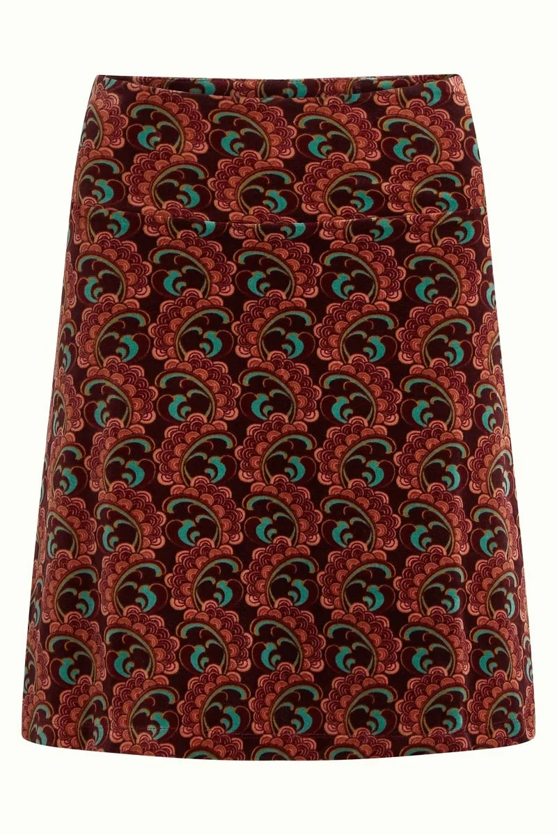 King Louie Border Skirt Winkle Porto Red