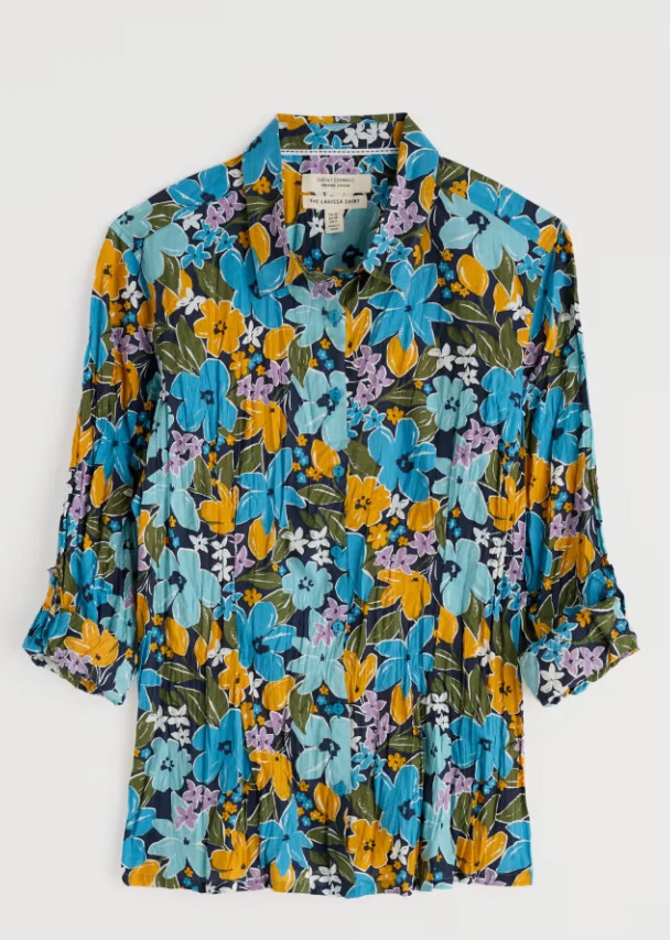 Seasalt Cornwall Larissa shirt citrus floral poseidon