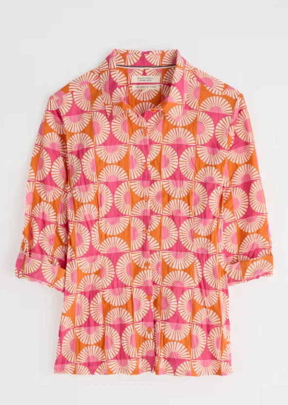 Seasalt Cornwall Larissa shirt sun geo marigold