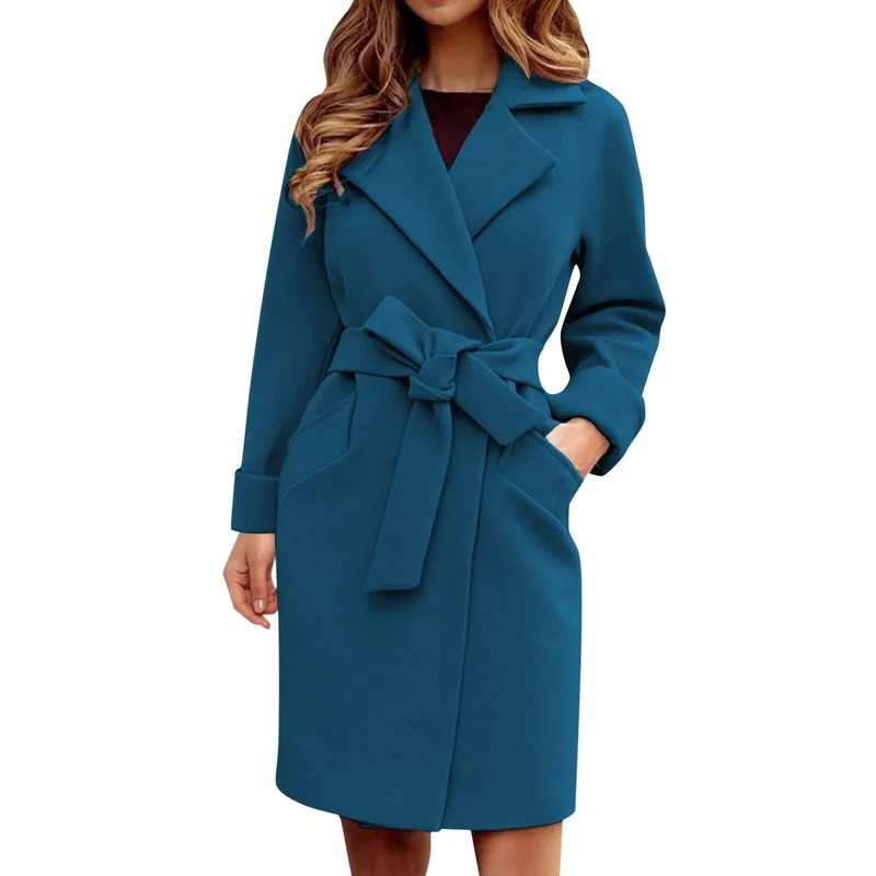 Kaley | Wollen Midi Trenchcoat