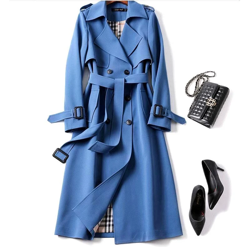 Evelien | Stijlvolle Trenchcoat met Dubbele Knopen