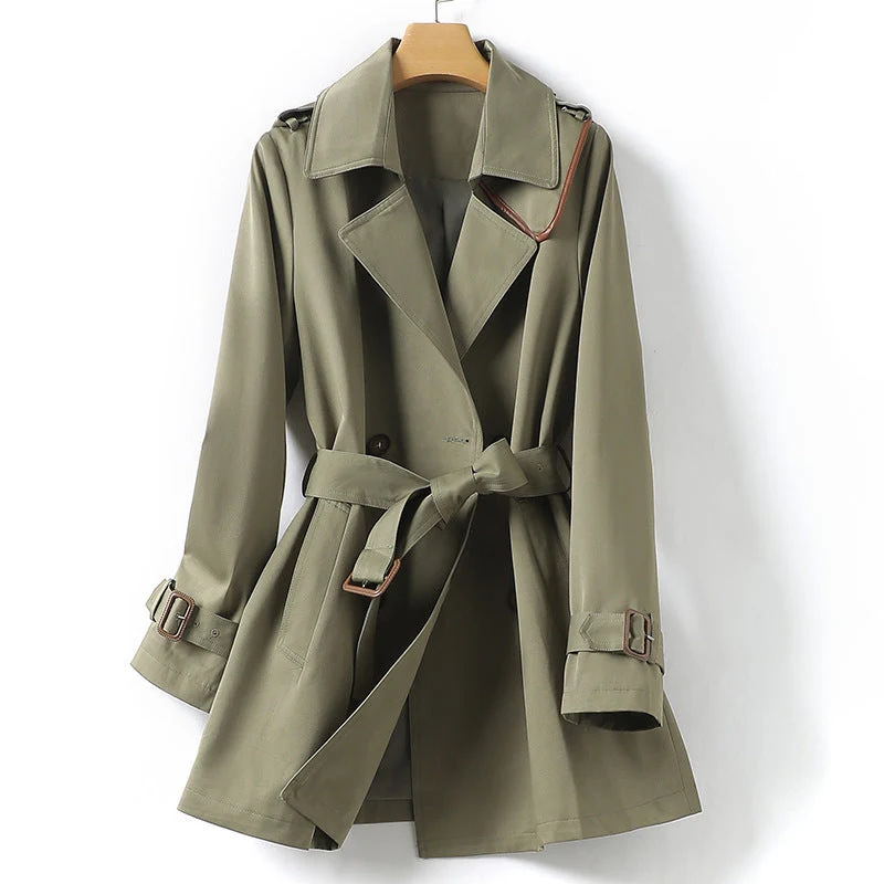 Skyla | Trenchcoat met Revers en Ceintuur