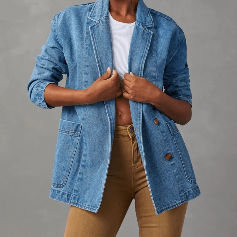 Lone | Denim Jas met Vrouwelijke Pasvorm voor Dames