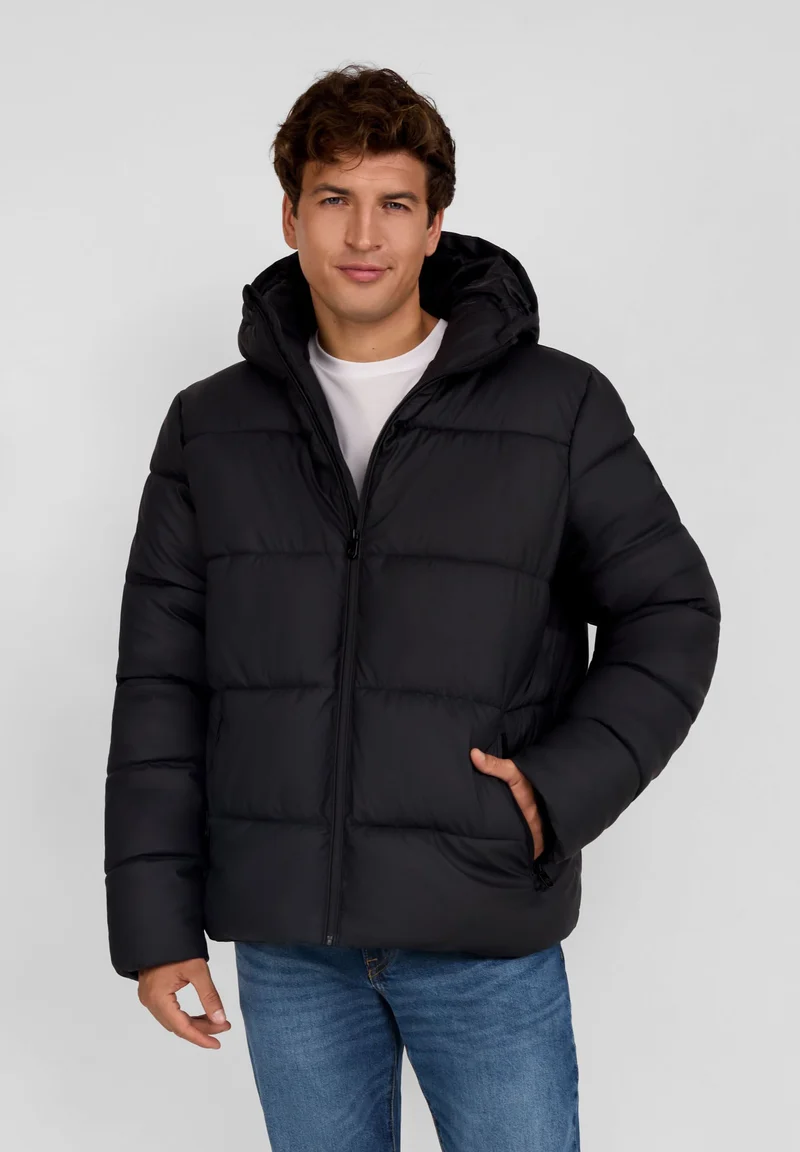 Men's puffer jacket in black