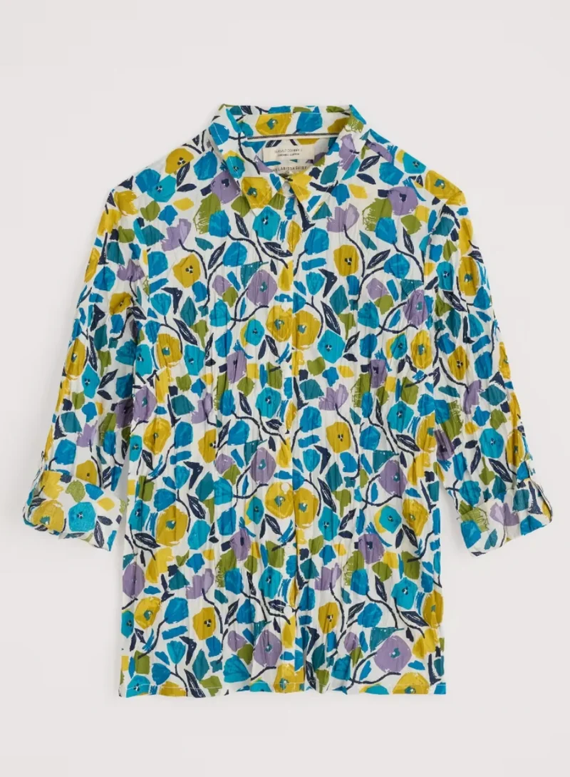 Seasalt Cornwall Larissa shirt zennor blooms chalk