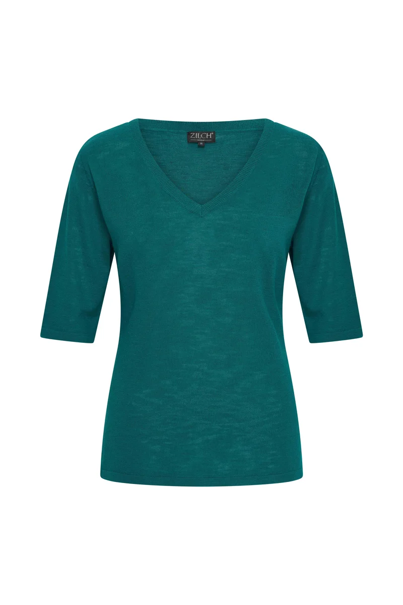 Zilch top V neck emerald