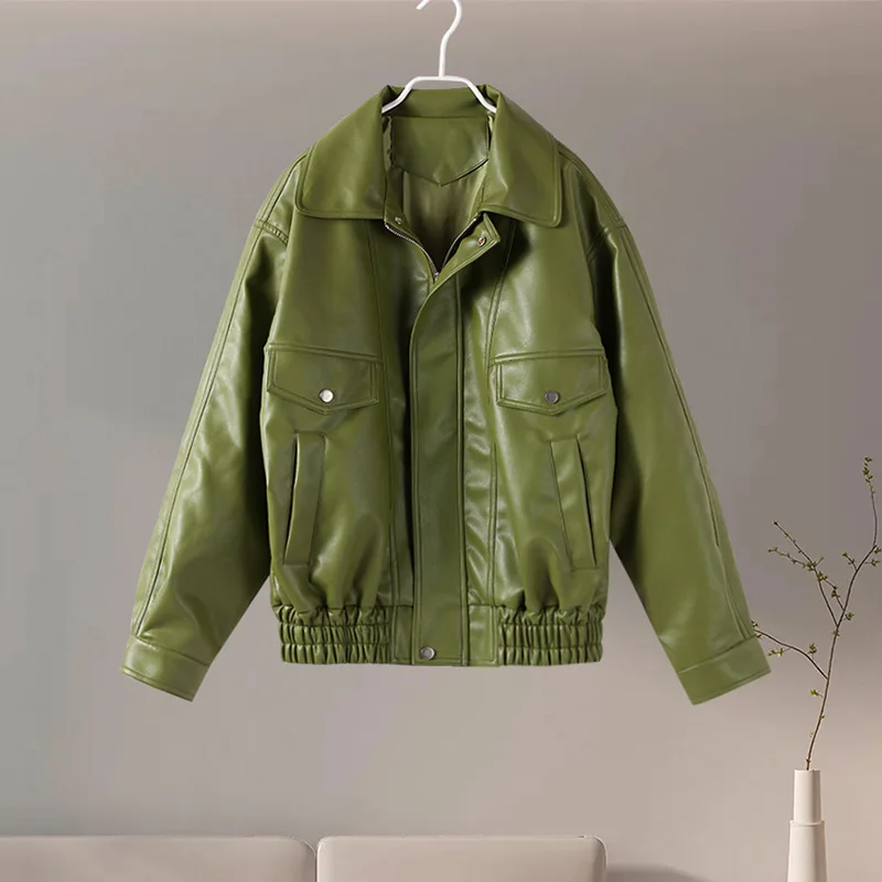 Xalviere | Emeryn Vintage Groen Leren Jack Dames