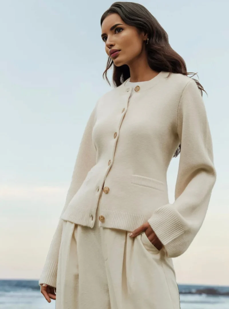Xalviere | ÉLISÉ Zachte Knopen Cardigan Dames