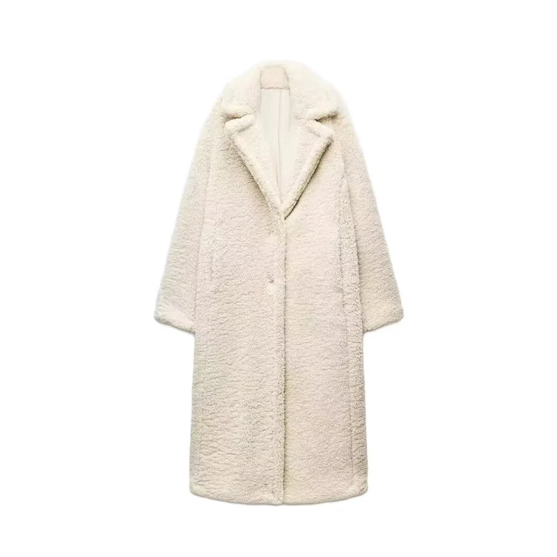Aurora Lange Teddy Jas Dames – Warm & Elegant