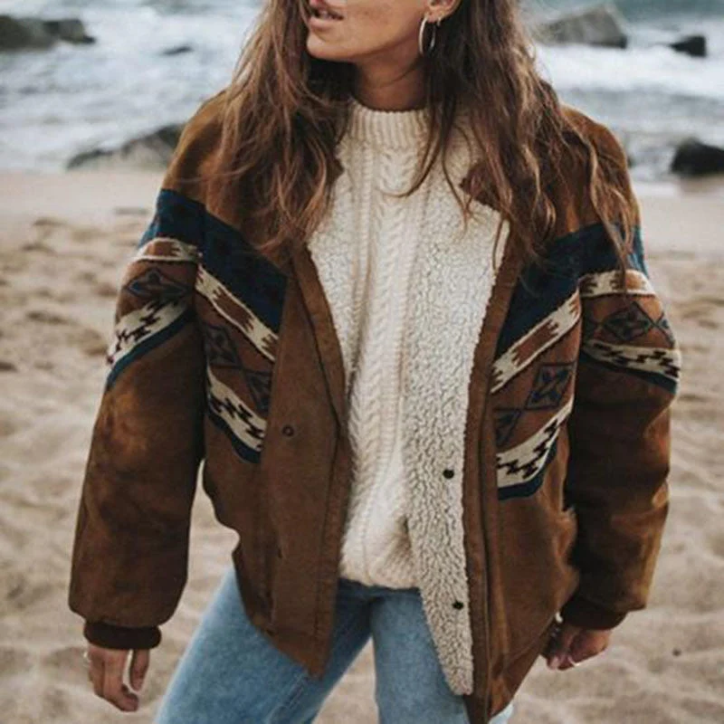Retro Pluche Winterjas Dames – Daisy Coat