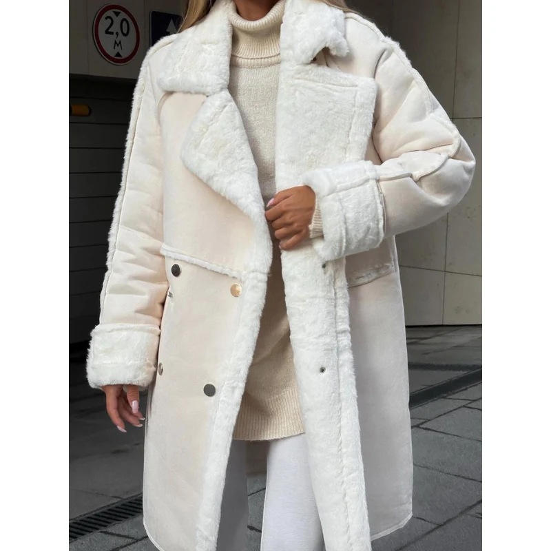 Lange Polar Fleece Jas Dames – Ava Coat