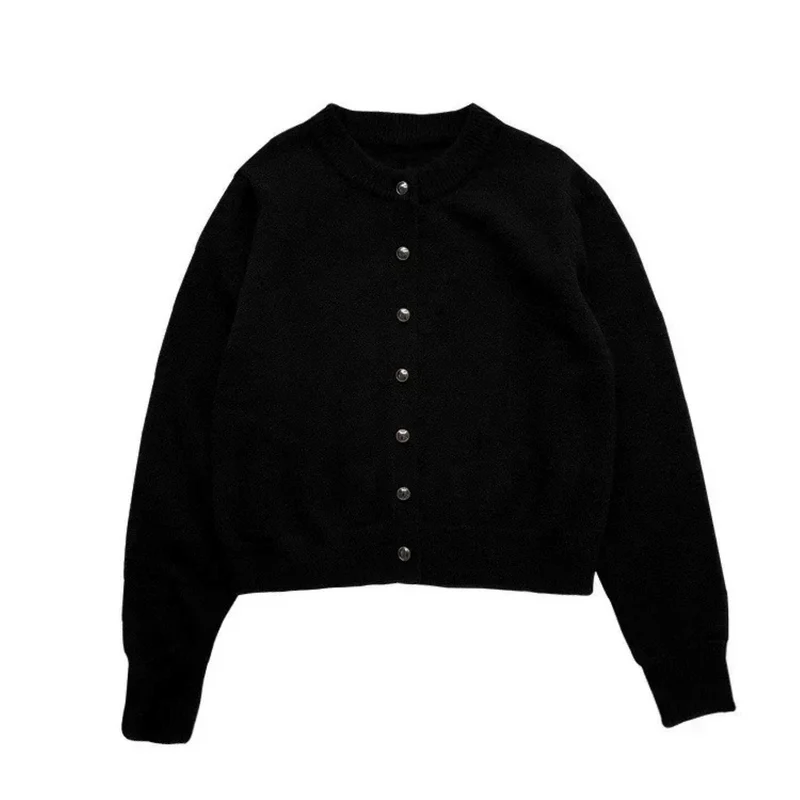 Gebreid Damesvest met Ronde Hals – Sophie Cardigan