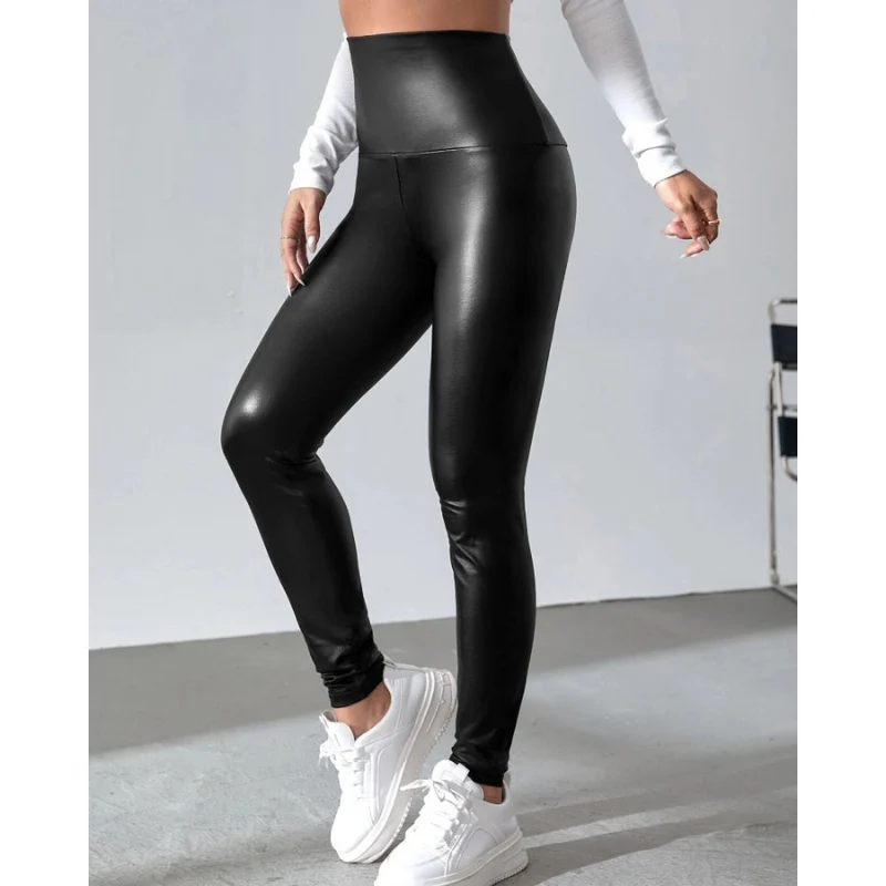Roma Thermo Leggings met Leren Look voor Dames