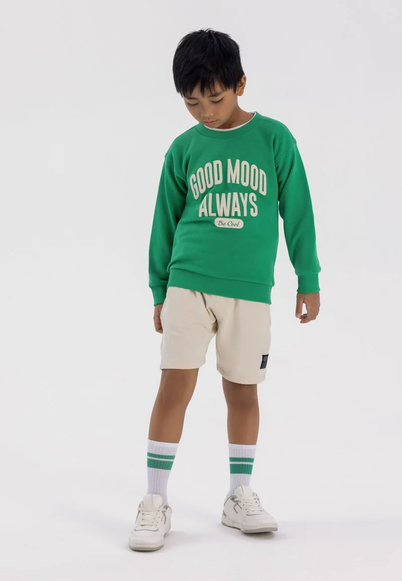 Boys' crew neck sweatshirt in green