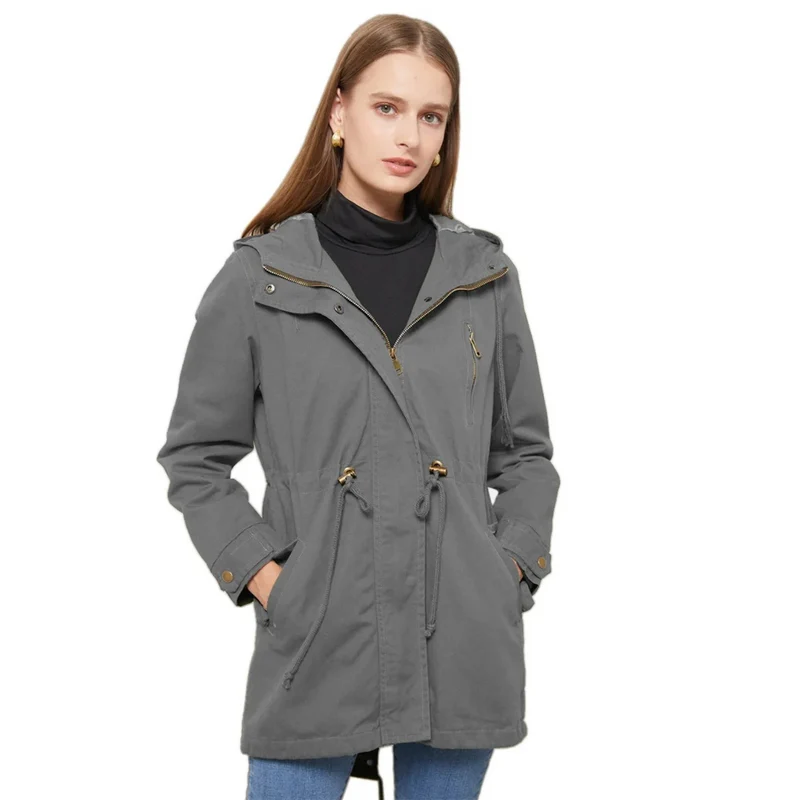 Dames Winddichte Jas met Capuchon – Elegant & Functioneel