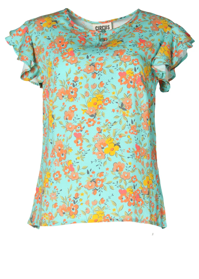 Circus clothing top pastel floral