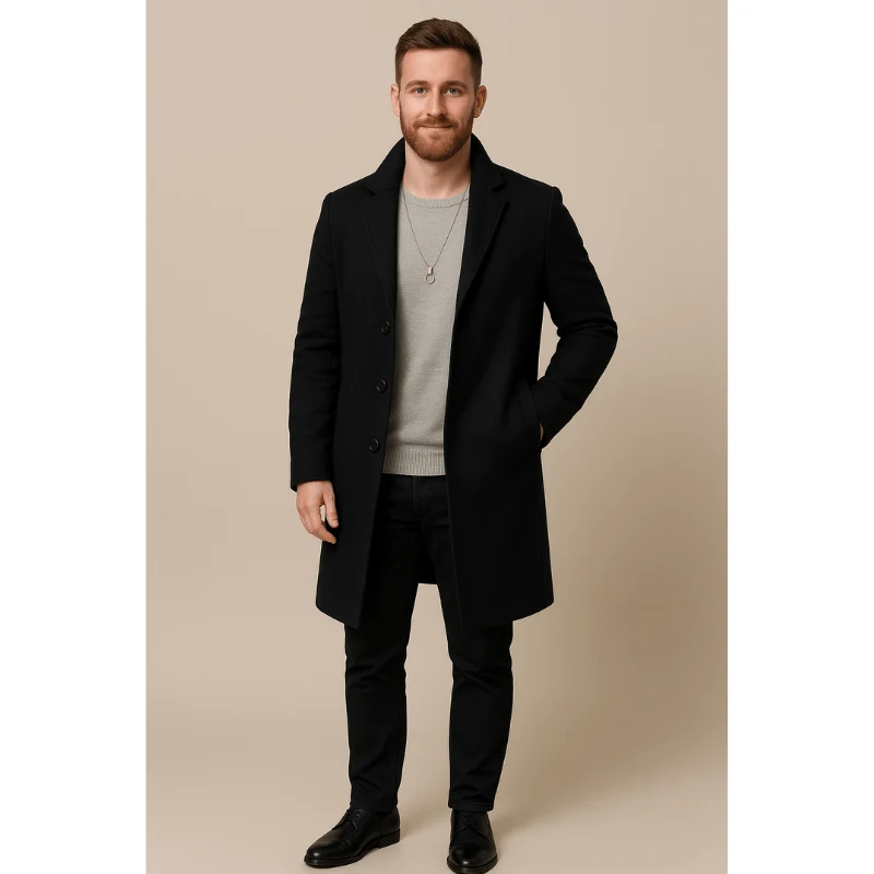Milano Lange Trenchcoat voor Heren – Getailleerde Snit & Tijdloze Elegant