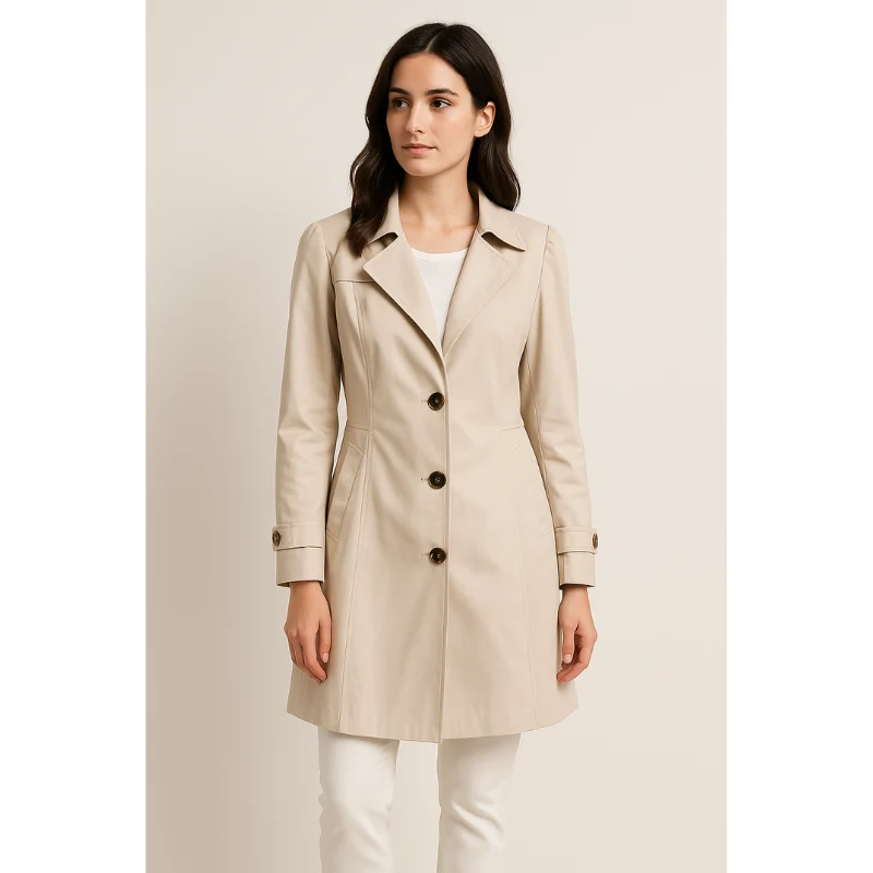 Siena Tailored Trenchcoat – Elegante Damesjas met Reverskraag