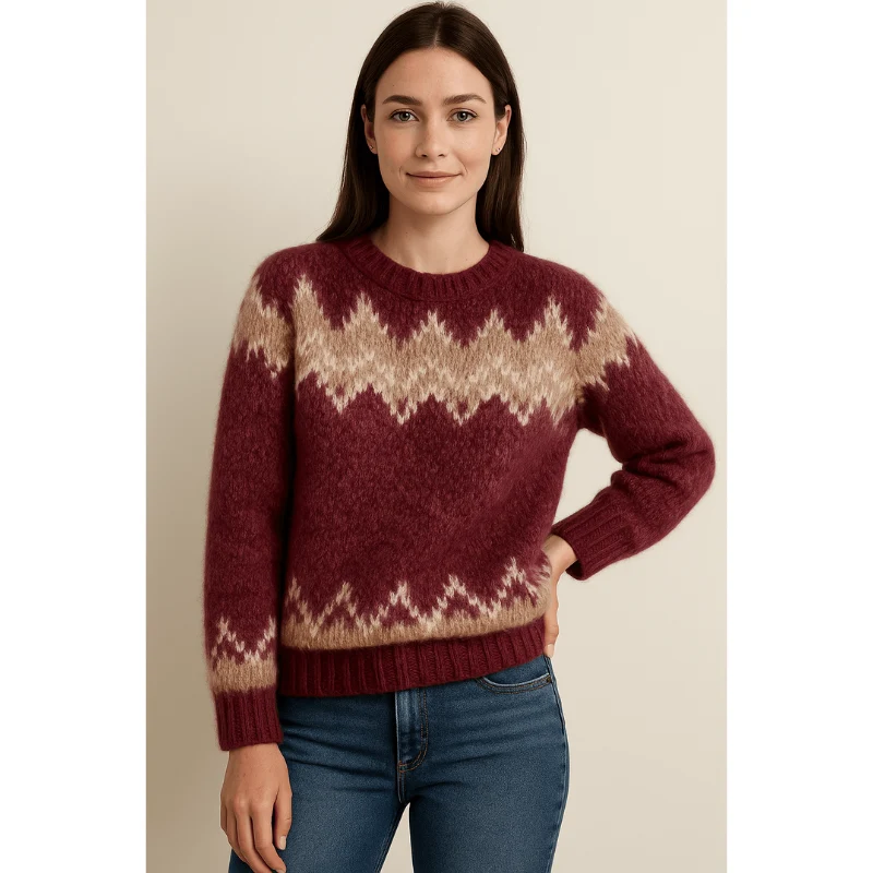 Elena Soft Knit Round Neck Sweater – Elegante Gebreide Damestrui