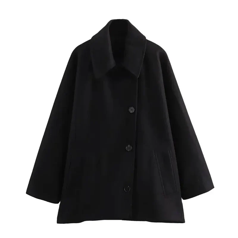 Dames Cashmere Blend Mantel met Tijdloze Pasvorm – Elegant en Warm