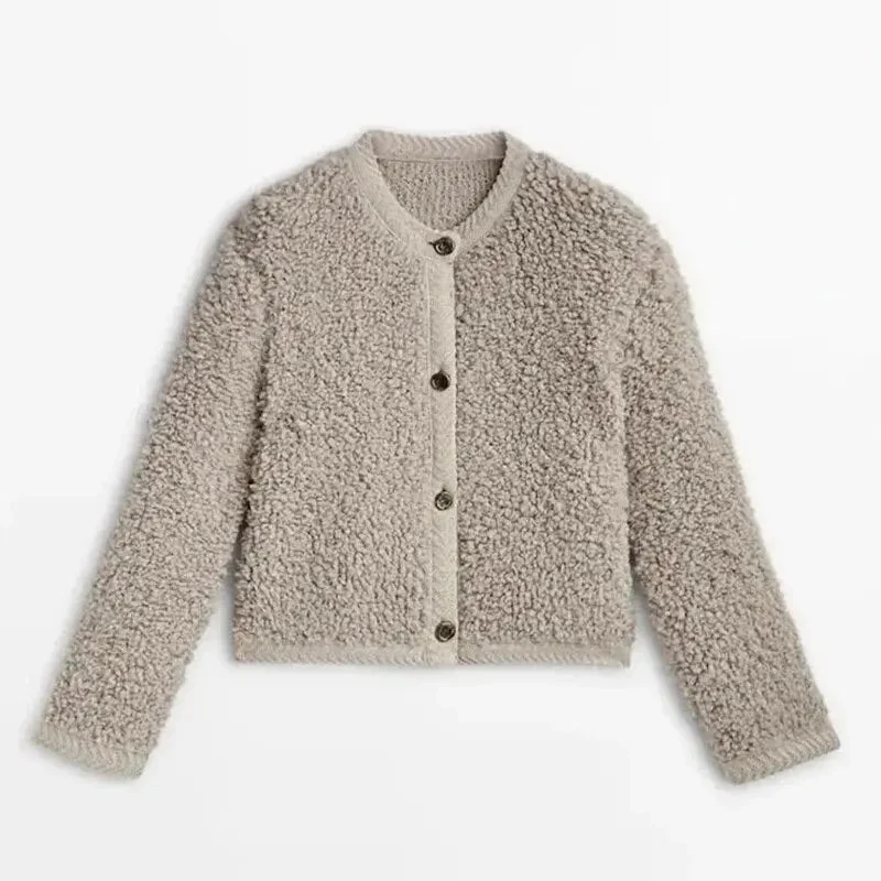 Zachte Teddy Fleece Damesjas met Warme Voering