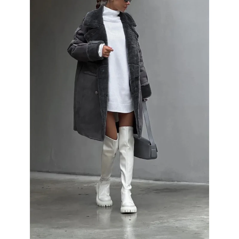 Dames Winterjas ElaraSoft – Fleece Warm & Light Elegant Coat