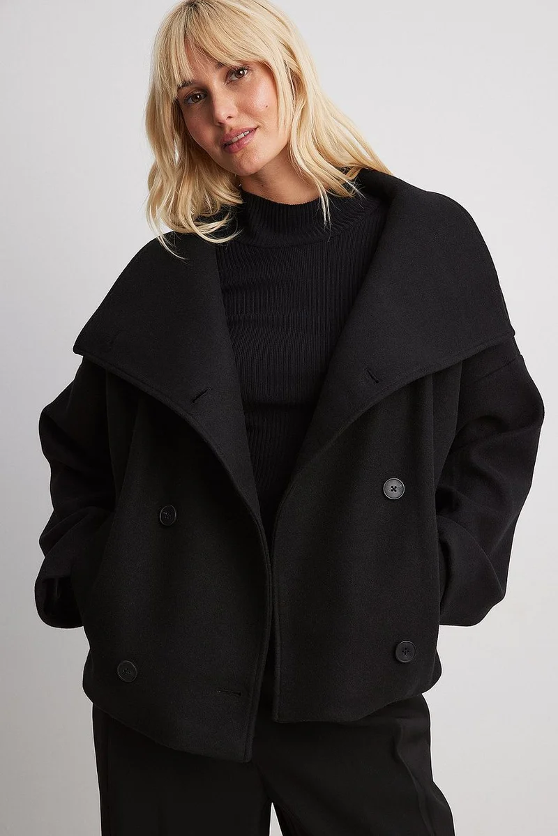Ninte | Korte Oversized Wollen Jas voor Dames