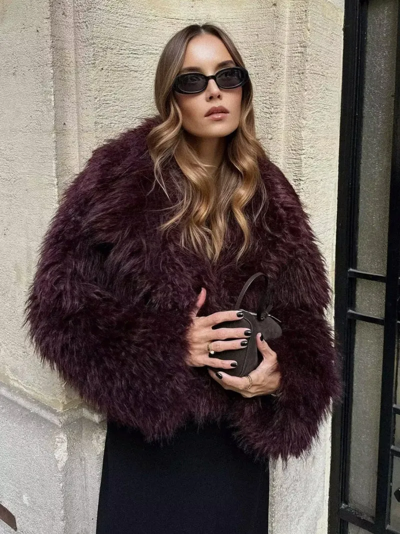 Zelena | Luxe Faux Fur Jas voor Dames