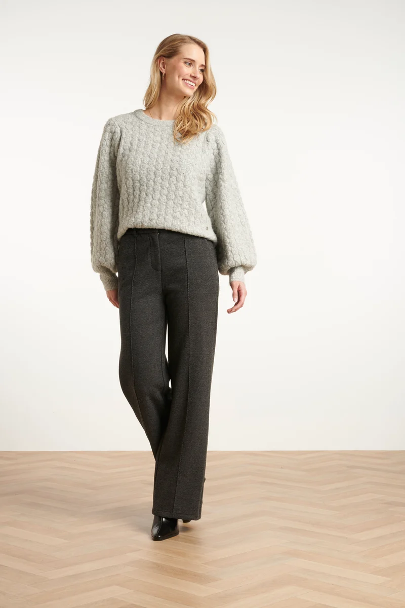 25614 Dameslange Broek Met Losvallende Fit | Charcoal