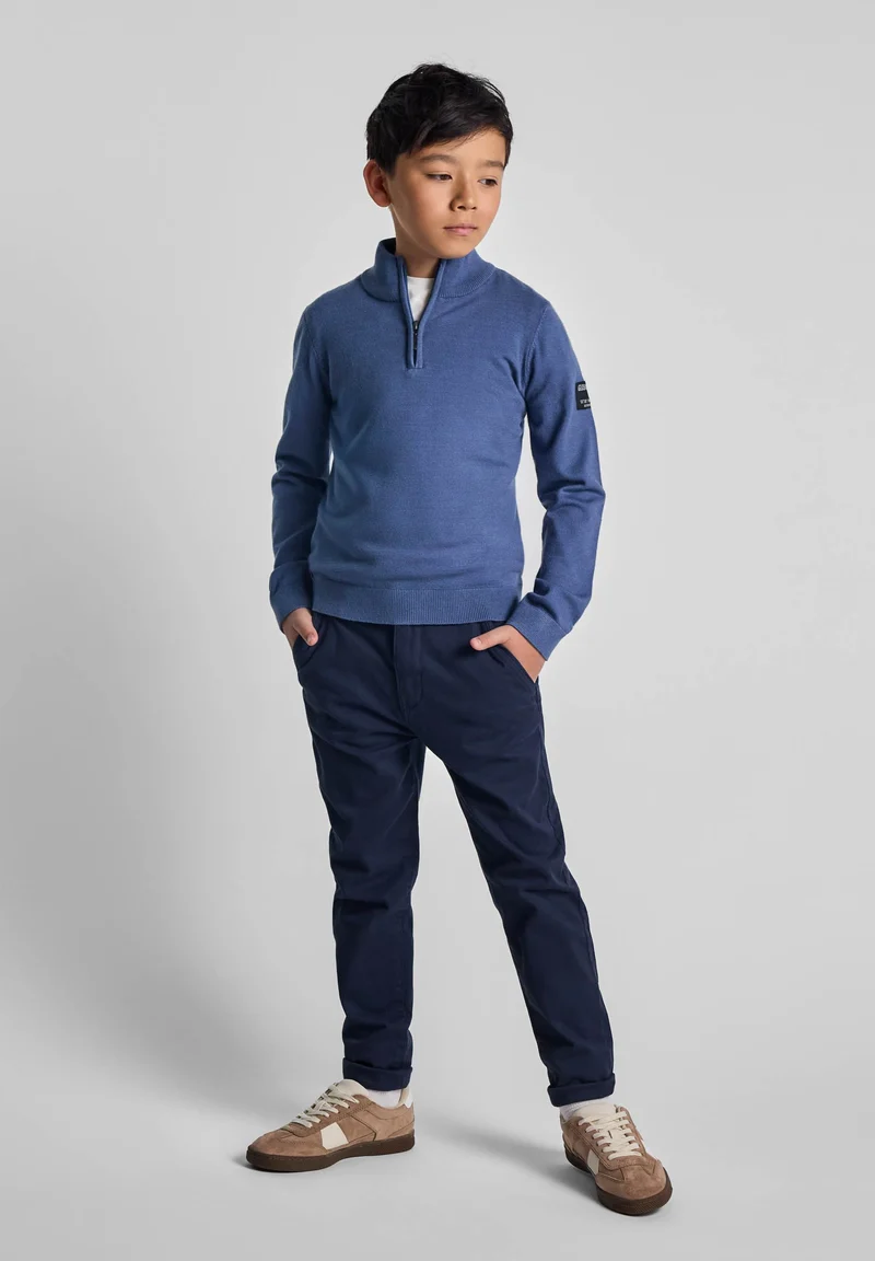 Boys' quarter-zip jumper in blue